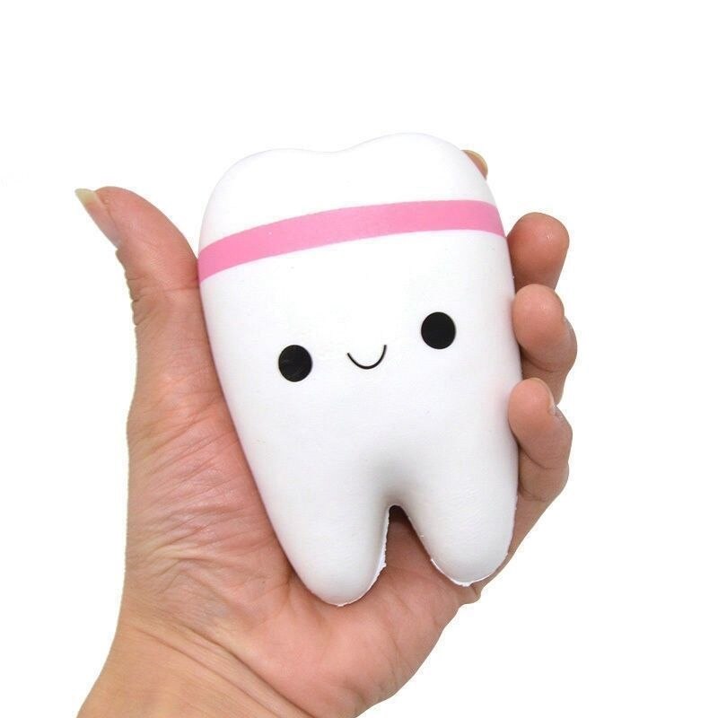 1Pcs Kawaii Tooth Teeth Squishies, Squishy Slow Rising Stress Toy for Play