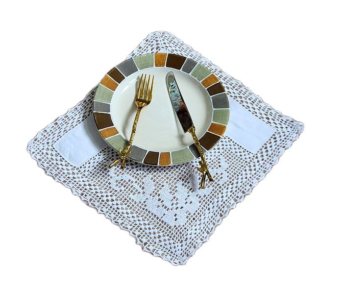 28Cm Katoen Placemat Cup Mok Thee Koffie Coaster Keuken Eettafel Plaats Mat Kant Gehaakte Kleedje Kerstmis Drank xmas Pad