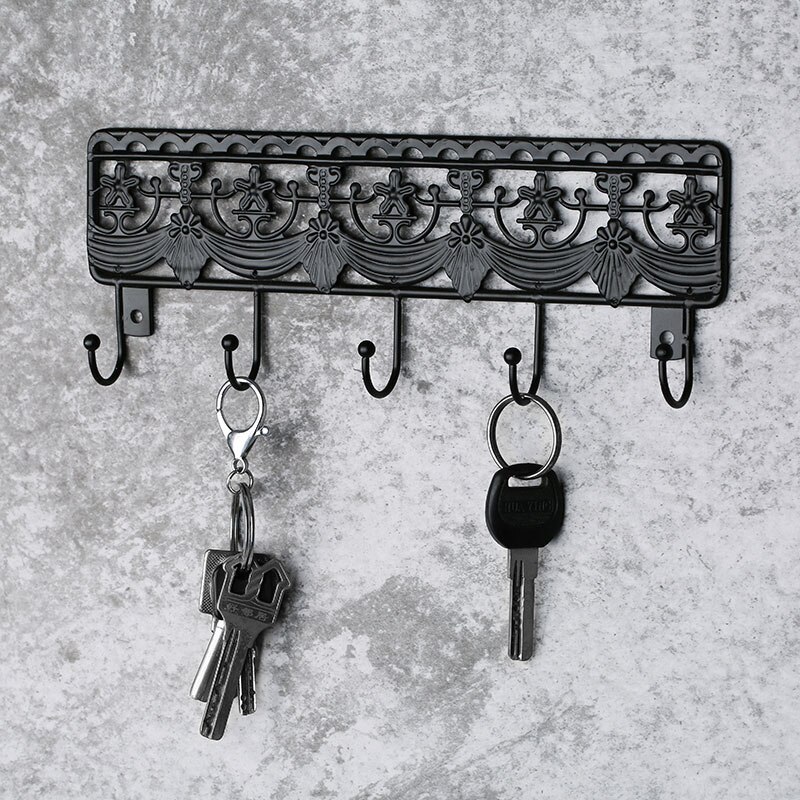 Crochets à clé support mural clés cintre patère à vêtements crochet de porte pour la maison stockage salle de bain cuisine manteau suspendus organisateur fer ancre