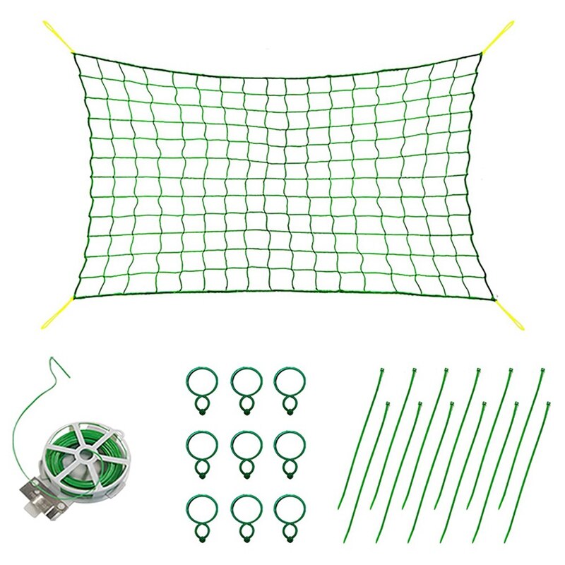 Practical Plant Trellis Netting Garden Plant Netting Mesh Vine Net Climbing Trellis with Plant Twist Ties for Plants Trees Fruit: Default Title