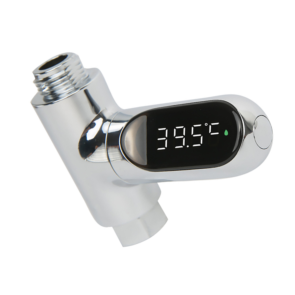 Waterproof LED Screen Bath Water Temperature Monitor Digital Shower Water Thermometer Faucet Water Flow Power Temperature Meter
