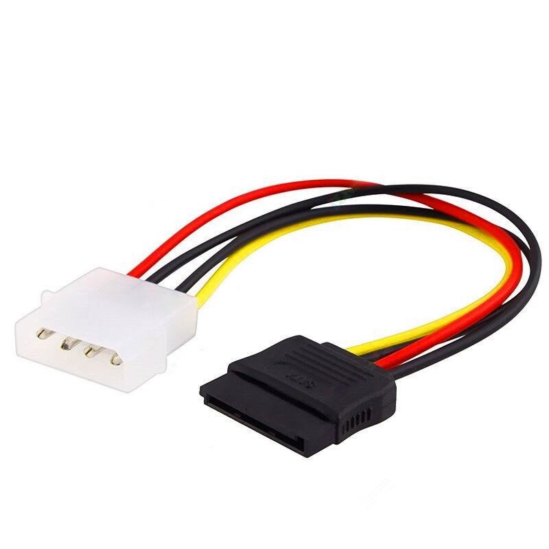 1Pcs Molex 4 Pin Voeding Y Splitter Kabel & 1Pcs Ide/Molex/IP4/4-Pin Naar Sata Power 15-Pin Connector Adapter Kabel