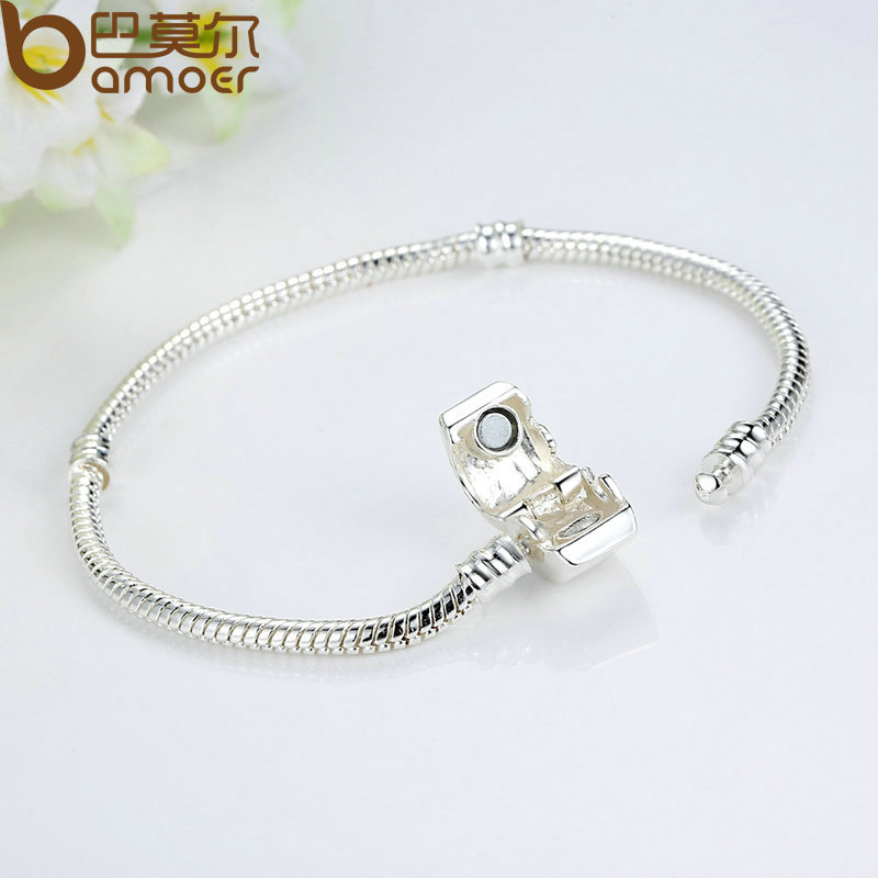 BAMOER Silber Farbe Grundlegende Schlange Kette Magnet Verschluss für Charm Armband Perlen & Schmuck Machen PA9010