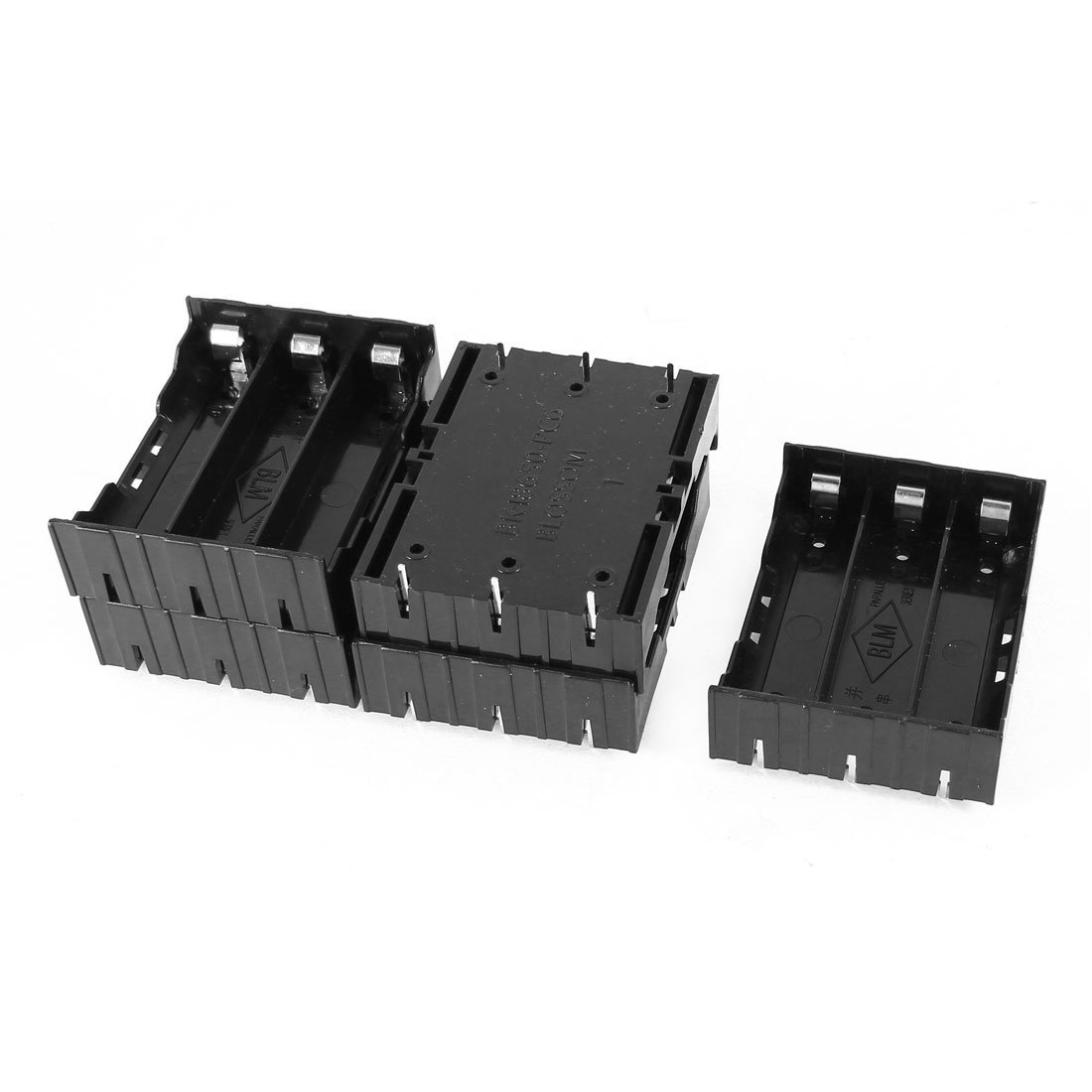 5 stuks Zwart Plastic 3x3.7 V 18650 Batterijen 6 Pin Batterij Houder Case