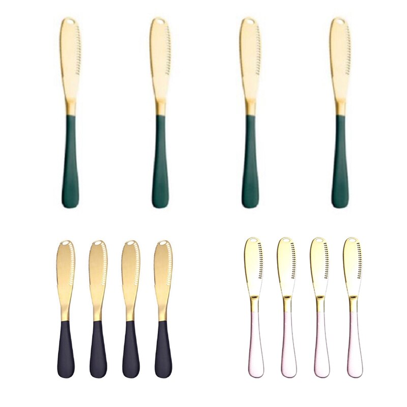 Boter Mes Met Gat Kaas Dessert Jam Mes Bestek Tool Brood Mes Servies String Kaas Sticks 4Pcs