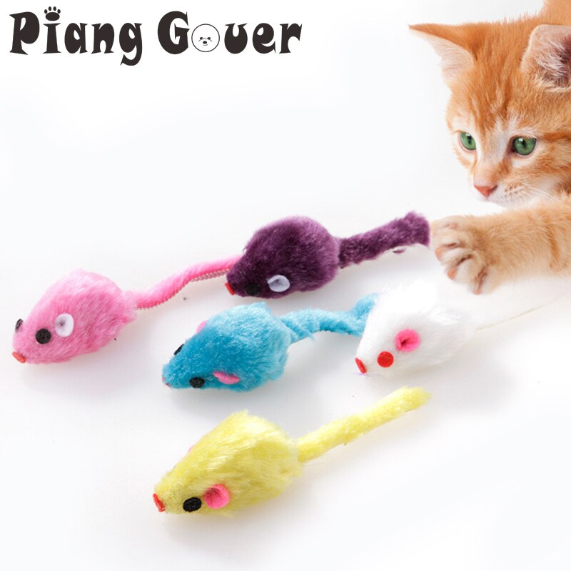 10 unids/lote de juguetes para mascotas, ratones, gatos, juguetes de ayuda, ratón peludo, gato, juguete para gatito