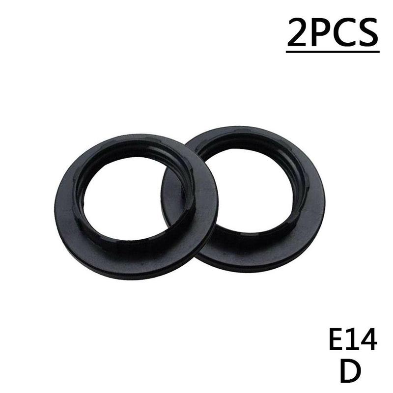 Lot De 4 Anneaux à Vis E27 39 Mm Noir - Pour Fixer Abat-jour Ou Support De Lampe