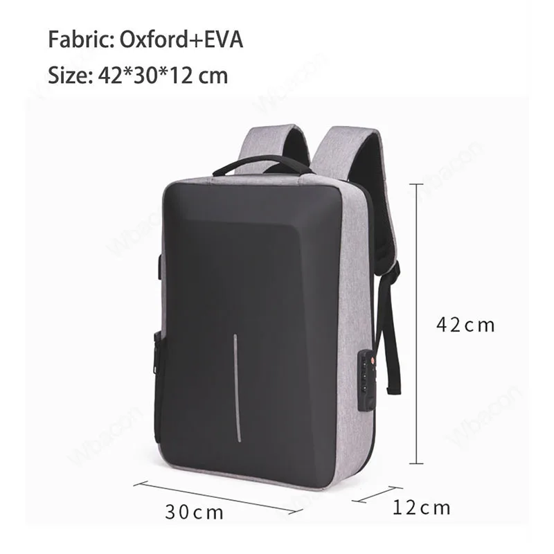Laptop Backpack Anti-theft Waterproof School Backpacks with USB Charging Travel Laptop Bag Hard Shell Computer Backpack 17 Inch