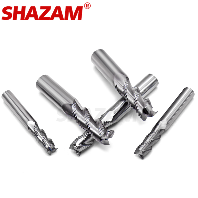 SHAZAM – fraise en Aluminium, outil en acier au tungstène, revêtement en alliage, 3 lames, pour la découpe à la Machine