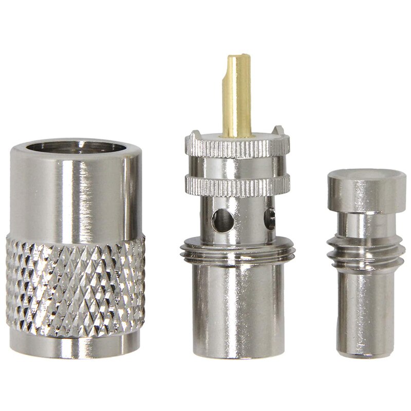 10-Pack UHF PL 259 Male Solder Coax Plug with Reducer PL259