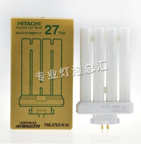 Hitachi fml 27ex- n  dk 27w cfl kompaktlysstofrør , 4 pinde parallelle rør, fml 27 exn