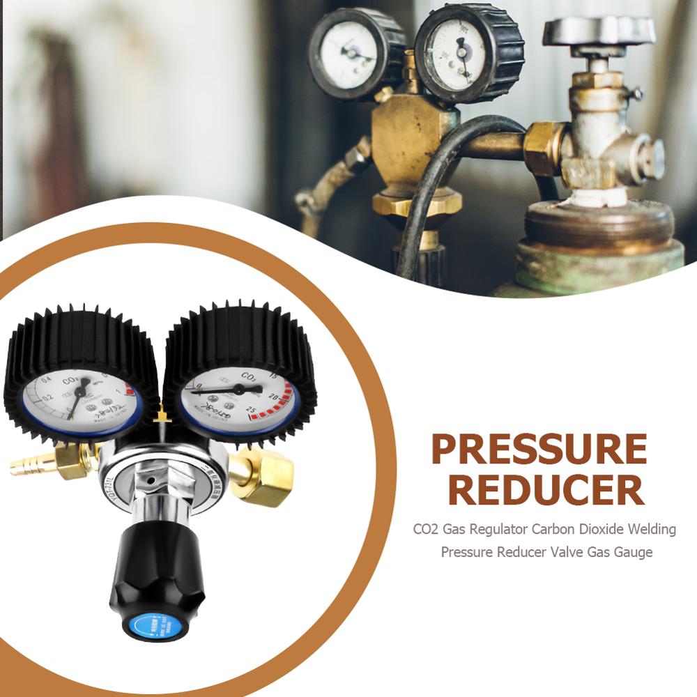 Zinc Alloy Valve Pressure Reducer CO2 Gas Regulator Carbon Dioxide Welding Pressure Reducer Valve Gas Gauge Pressure Regulators