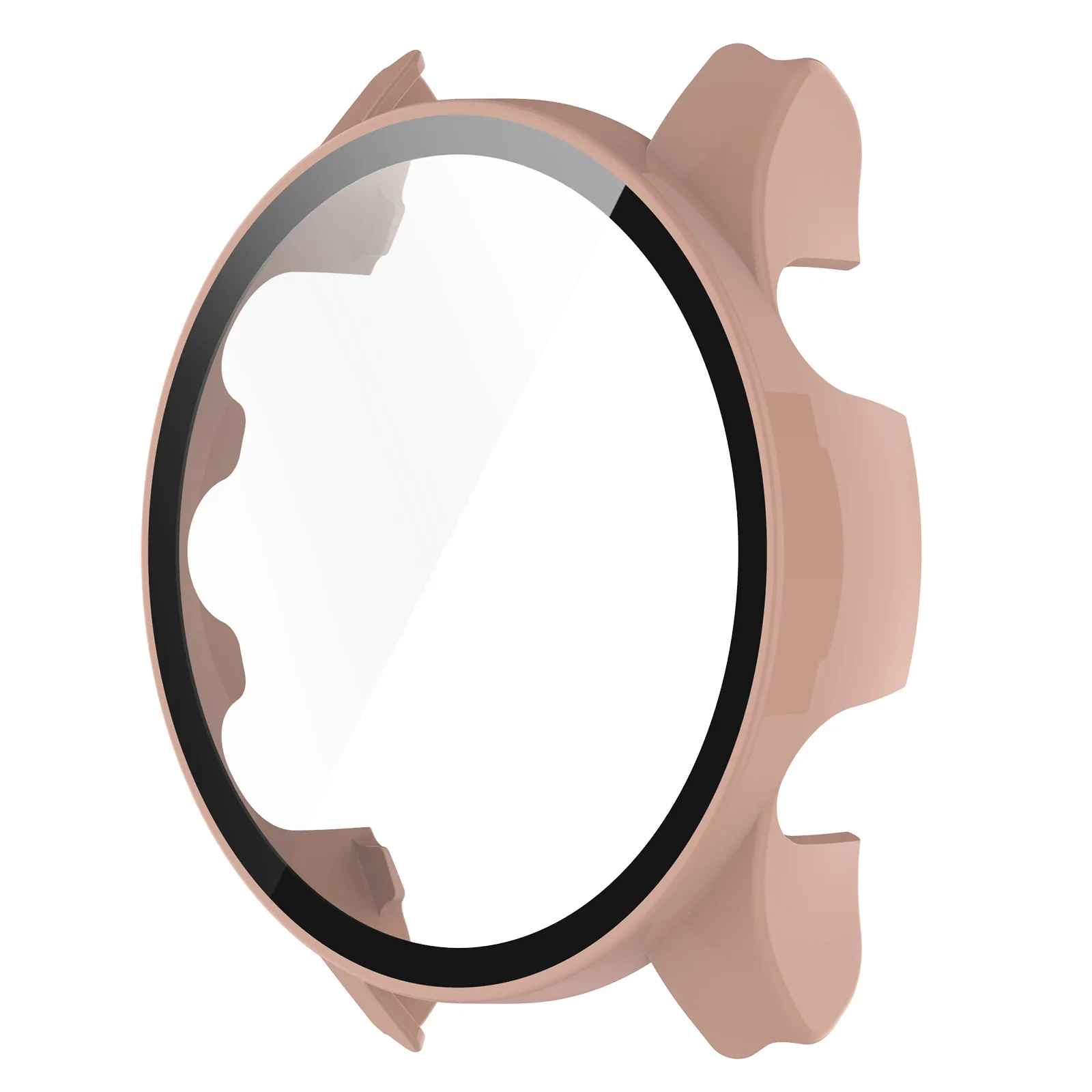 Funda para Garmin Forerunner 255 255S 955 Protector de pantalla cubierta de reloj con vidrio templado para Forerunner 965 265S 265 PC Shell: XXL / Rosa