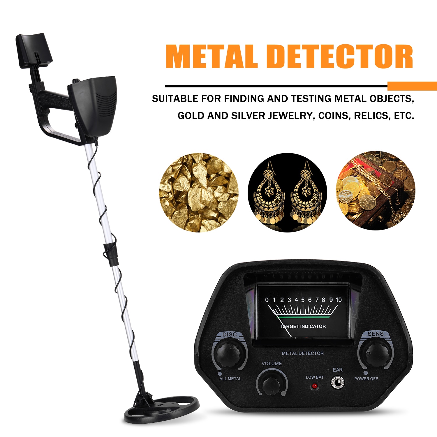 GT-5080 Ondergrondse Metaaldetector Hoge Gevoeligheid Hoge Nauwkeurigheid Sieraden Schat Goud Metaal Detecteren Tool Metal Finder