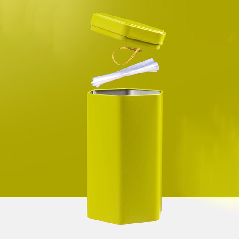 Tea Tin Can Hexagonal Tinplate Frosted Packaging Tin Can Universal Black Tea Pu'er Small Green Tangerine Tin Can