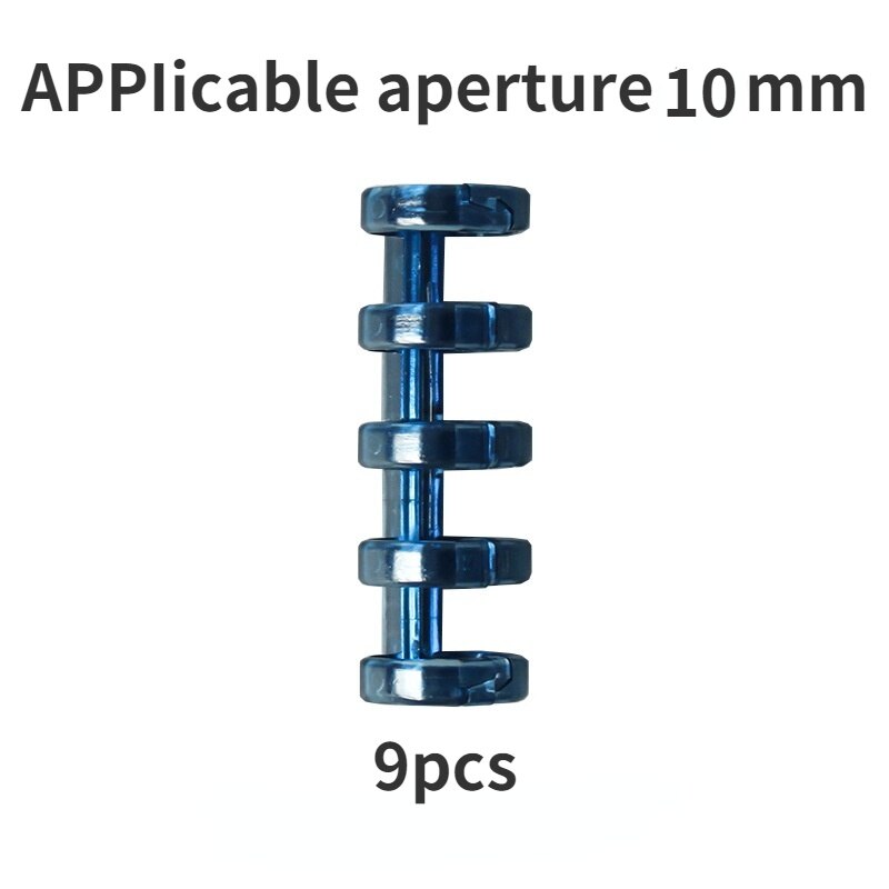 9Pcs 5 Gat Ring Binding Ring Segment Binding Ring Poreuze Punch Losbladige Papier Plastic Clip Toepasselijk Diafragma 10Mm: 07