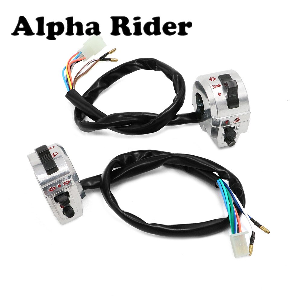 Interruptor Universal de manillar de motocicleta, Control izquierdo y derecho de 22mm y 7/8 pulgadas para scooters Polaris Banshee Dirt cuádruple para bicicleta ATVs