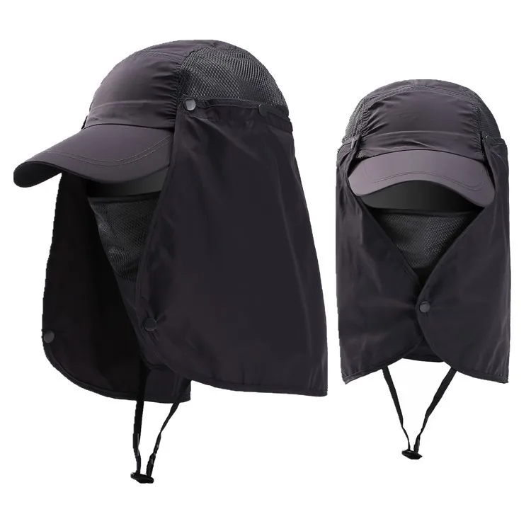 Sport all'aria aperta escursionismo campeggio visiera cappello protezione UV viso collo copertura pesca sole Protcet Cap: Army Green