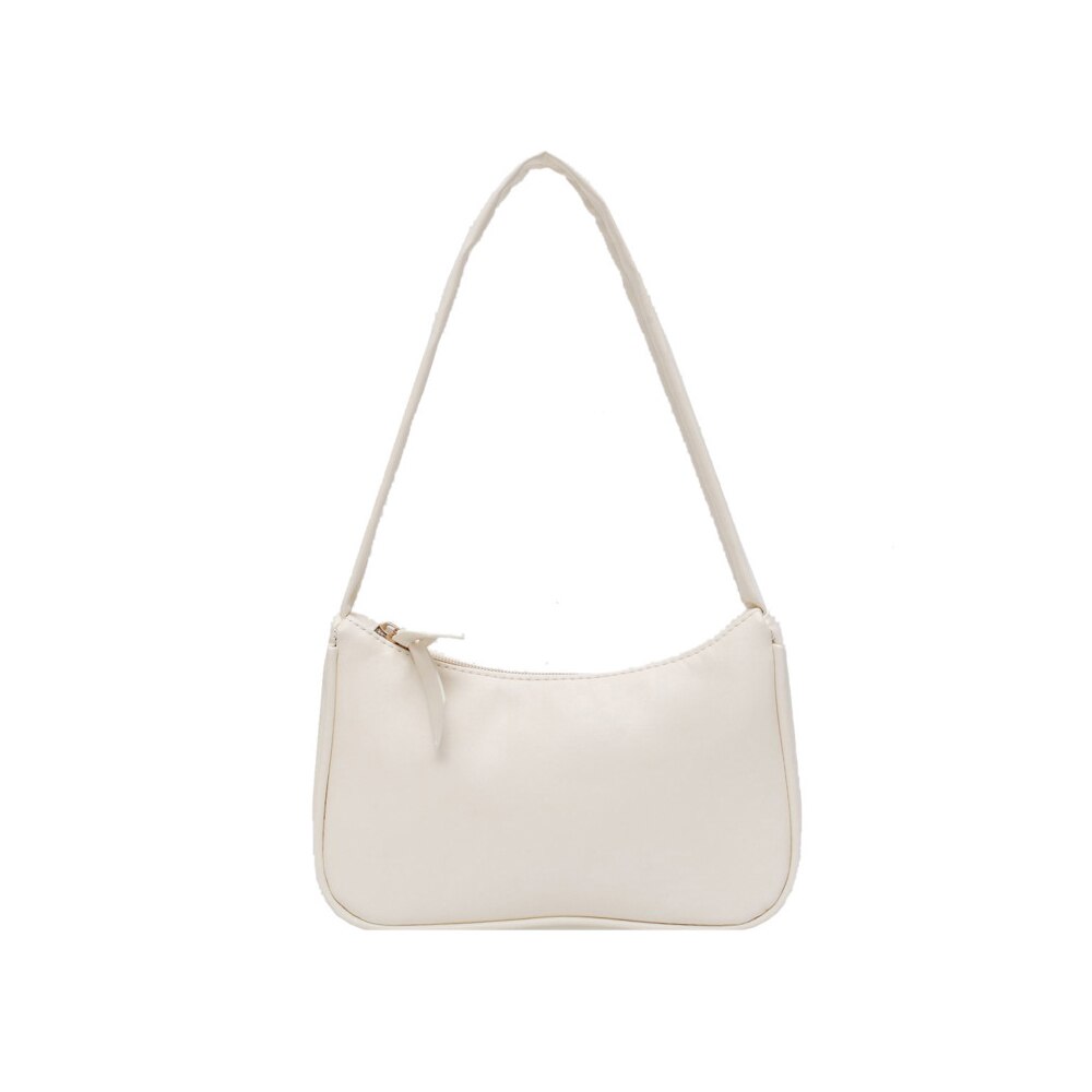 Bolso de mano Retro para mujer, bolsa pequeña subaxilares, informal, Retro,: white