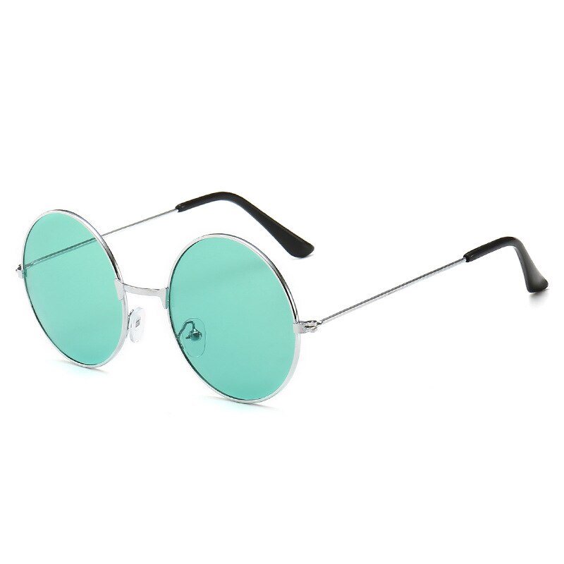 9 Kleuren Auto Retro Vintage Zonnebril Ronde Metalen Zonnebril Mannen Vrouwen Mode Bril Driver Bril: Green