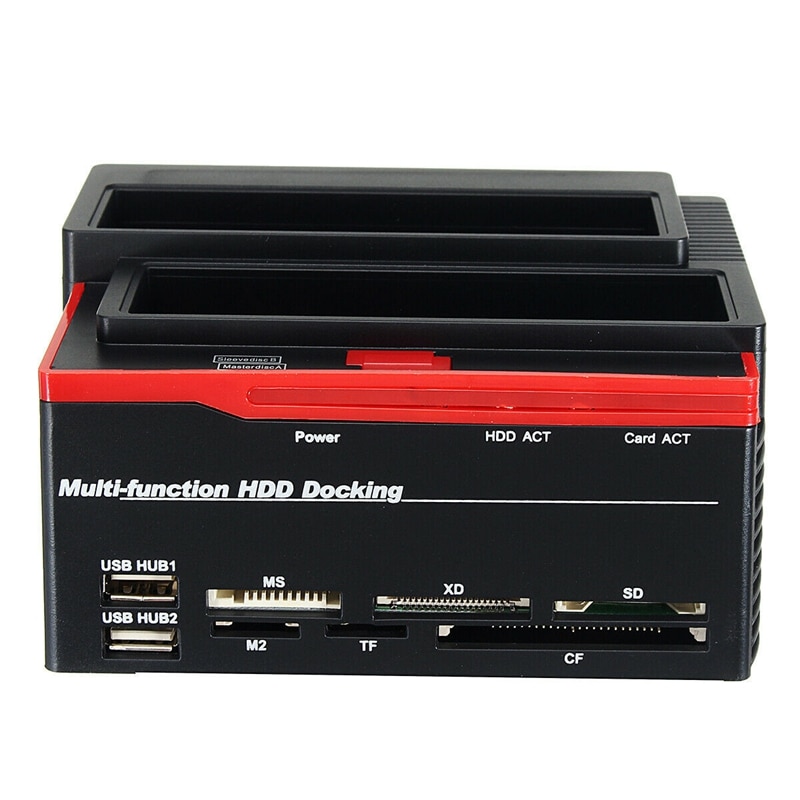 External 2.5 Inch/3.5 Inch USB 3.0 to 2 SATA 1 IDE HDD Hard Drive Docking Station Drive Disk Clone Card Reader USB3.0 M2 TF SD S