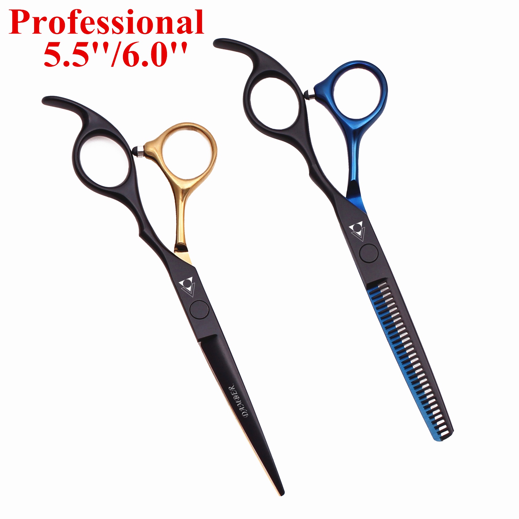 Tijeras para el cabello 5,5 6,0, tijeras profesionales de peluquería, juego de tijeras de peluquero para adelgazar, tijeras para cortar cabello 440C Japón acero 888 #