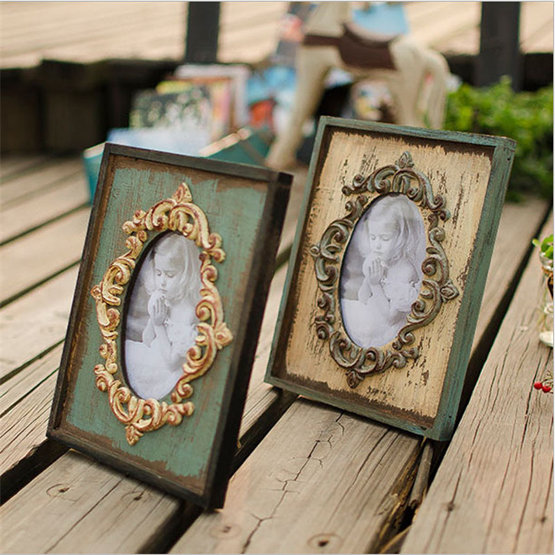 Vintage Photo Frame Home Decor Wooden Wedding Desktop Wall Picture Frame Birthday