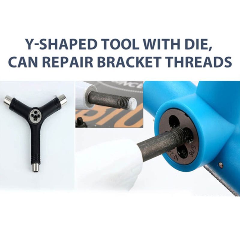 Universel tout-en-un rouleau patin clé Skateboard réparation Y forme outil Portable multifonctionnel accessoire avec L Type clé, ou