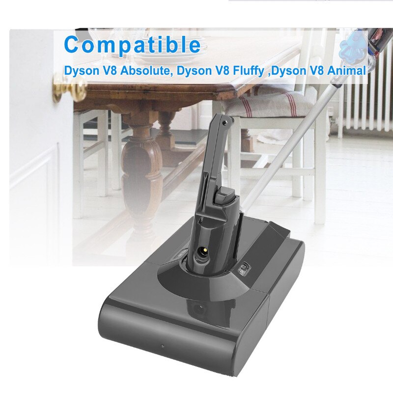 Batterie 12800mAh 21.6V pour Dyson V8 batterie pour Dyson V8 absolu/moelleux/Animal Li-ion aspirateur batterie rechargeable