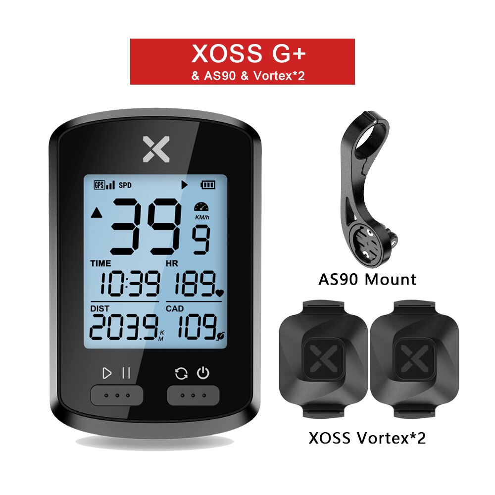 XOSS G/G+ Bike Computer Wireless GPS Speedometer Rainproof Road Bike MTB Bicycle Odometer Bluetooth ANT+ With TOWILD CL600 light