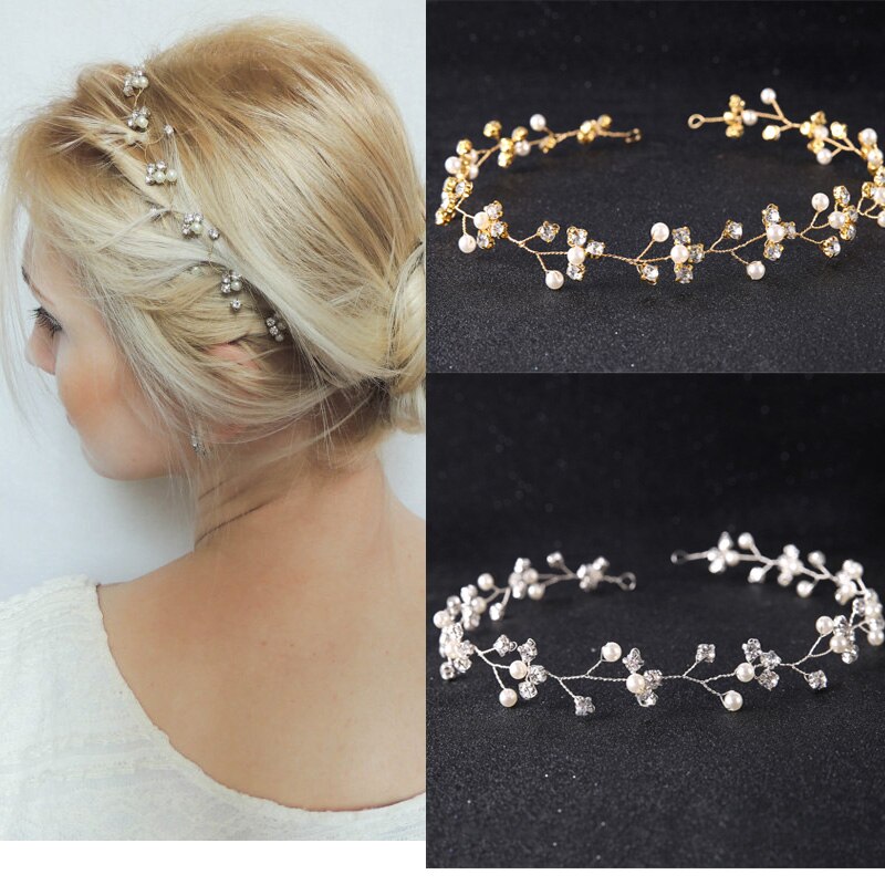 Kranz Für Hochzeit Haar Zubehör Frauen Braut Schmuck Kristall Braut Dekoration Mädchen Weibliche Hairband Ornamente