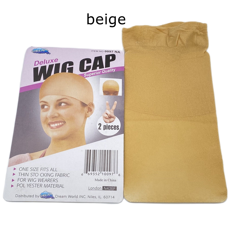 20 Stuks Beige Pruik Cap Polyester Haarnetje Haar Mesh Pruik Weven Cap Rekbare Elastische Haarnet 2 Stuks/pak 5 Kleur: 20 pcs beige