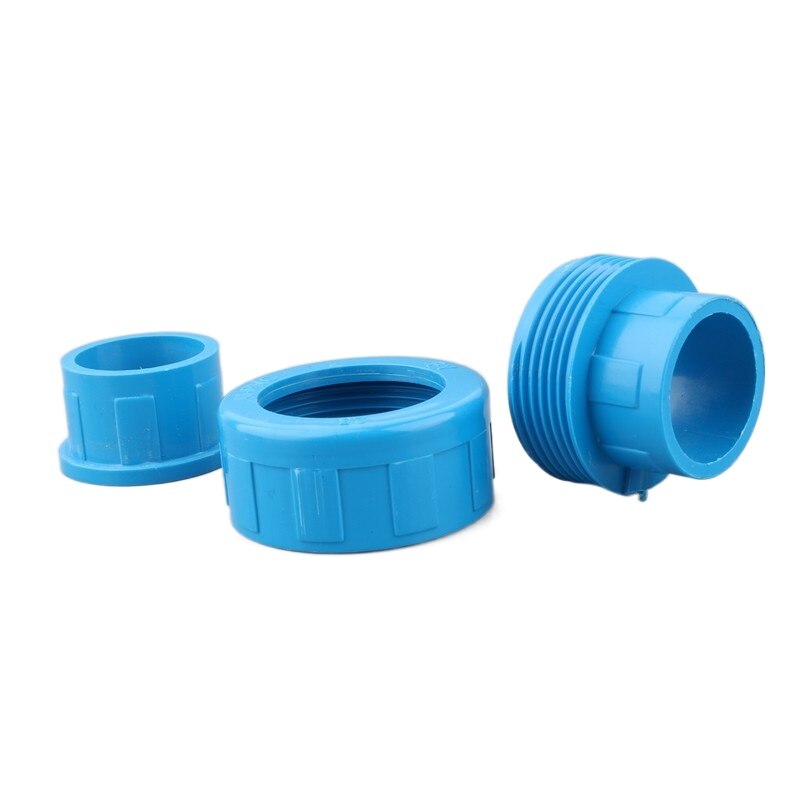 1pc PVC Union 20 25 32 40 50mm Equal Coupling Water Pipe Straight Connector For Garden Irrigation Aquarium Fish Tank Fittings