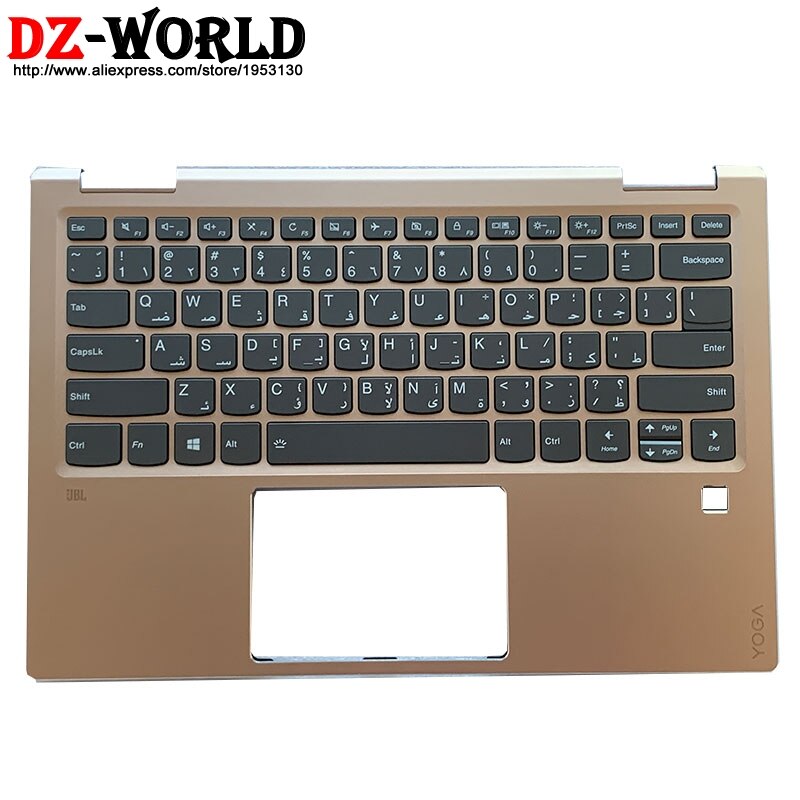Shell C Cover Palmrest Upper Case Arabic Backlit Keyboard for Lenovo Ideapad Yoga 720 -13IKB Laptop 5CB0N67878