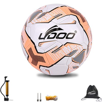 YUYU Official Size 5 Football Ball PU Slip-resistant Match Training Soccer Ball Football Soccer Equipment: white orange 2