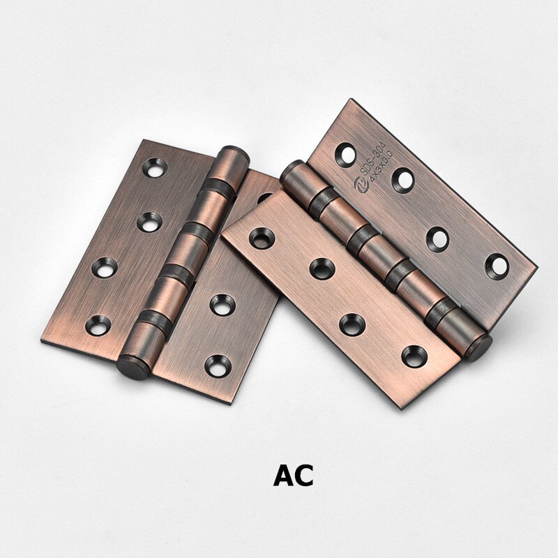 Bisagra antigua de acero inoxidable para puertas pesadas, accesorios de muebles, color negro, 4 pulgadas