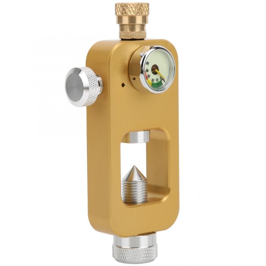 Dykkeradapter med trykmåler 8mm stik til ilttank undervands snorkellufttanke cylinder genopfyldningsadapter