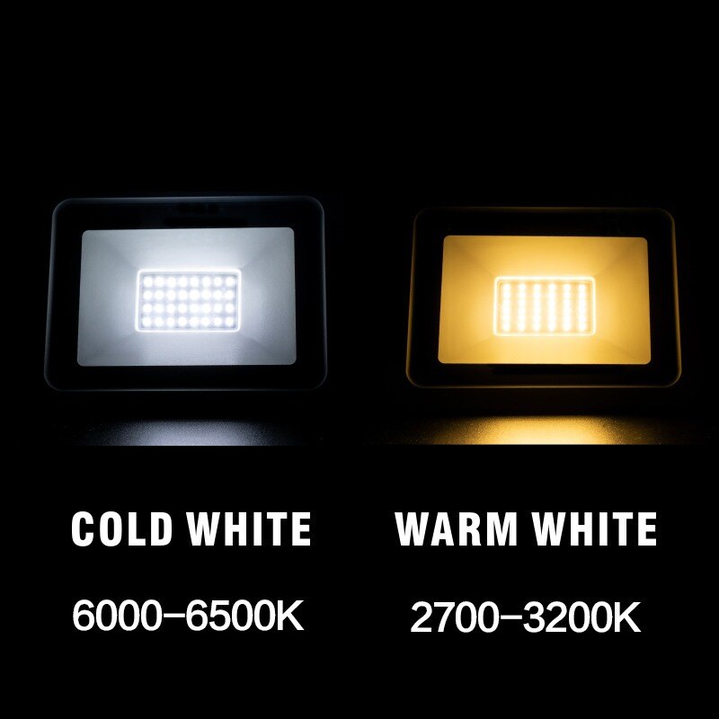 LED Floodlight PIR Motion Sensor 10W 20W 30W 50W 100W 220V Waterproof IP66 Spotlight Reflector Focus Lamp Home Courtyard Outdoor