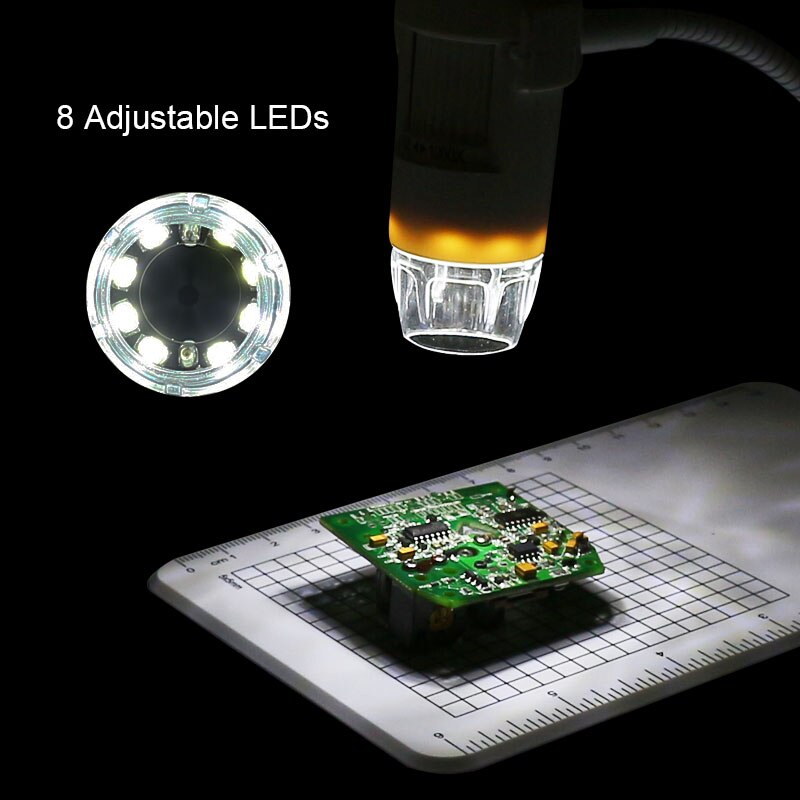 1000X Wifi Microscope LED Illuminated 1080P Electronic Microscopes for PCB Jewelry Inspection Digital Microscope Android IOS PC