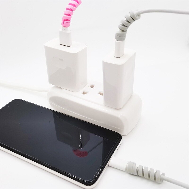 2-10Stck Ladekabel Schutz Für Handys Kabel Halfter Abdeckung kabel wickler Clip Für USB Ladegerät Kabel Verwaltung kabel veranstalter