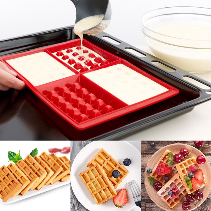 Wafelijzer Oven Wafels Mold Lade Siliconen Mould Pan Cookies Cakevorm Bakvormen Diy Craft Donuts Maker Keuken Accessoires