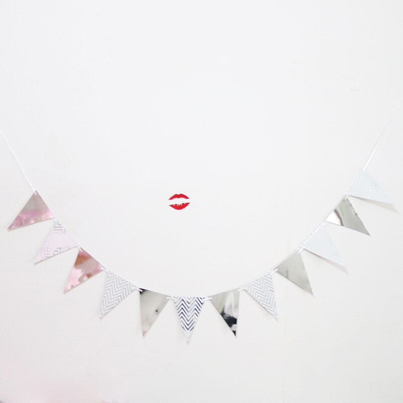 Happy Birthday Gold Glitter Paper Letter star Banner Hanging Flags for Birthday Party Festival Decorations: 6