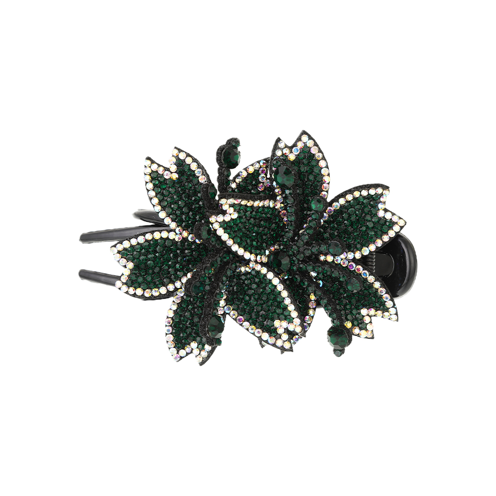 AWAYTR, pinzas para el cabello con diamantes de imitación, horquilla, pasadores de mariposa y flores, pinzas para el cabello de pico de pato Retro para mujer, accesorios para el cabello de cola de caballo