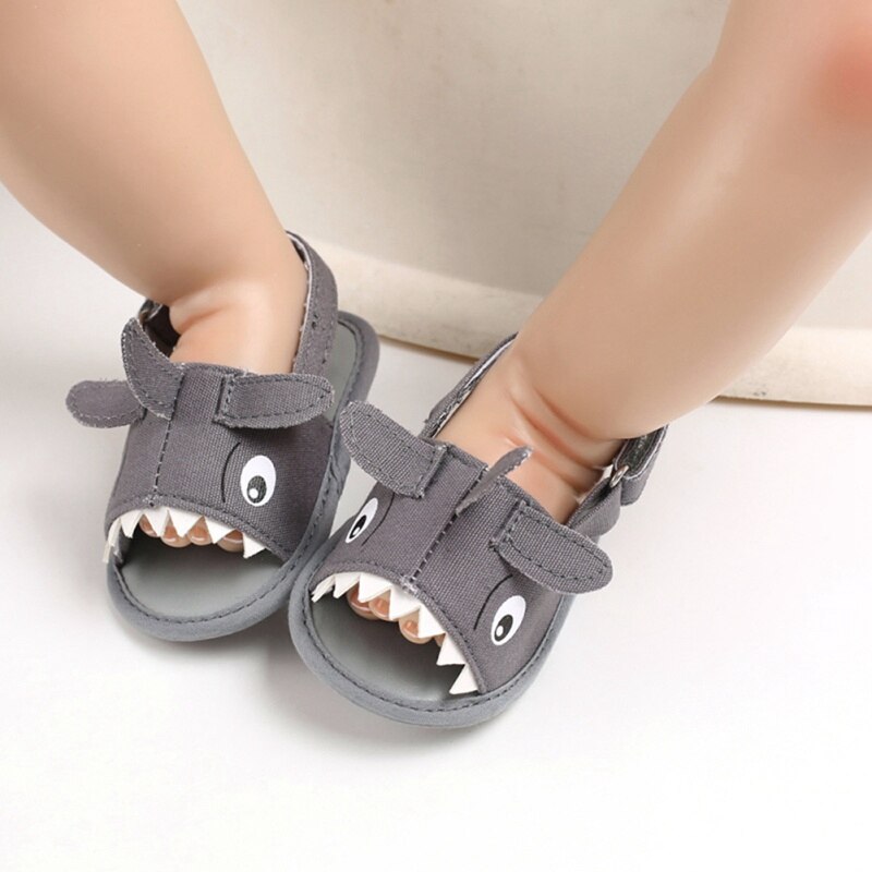 WEIXINBUY zapatos bonitos de verano para bebés, sandalias de algodón para niños, zapatillas para bebés, zapatos de cuna para niños con gancho de 0 a 18 meses, sandalias antideslizantes informales para bebés 3