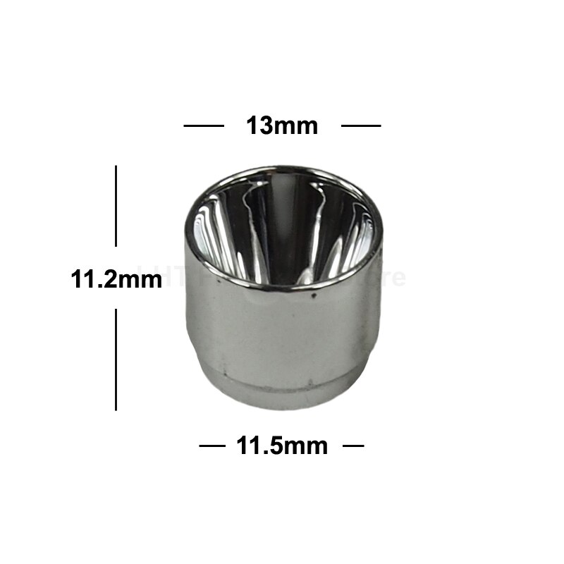 13mm ( d ) x 11.2mm ( h) smo aluminiumsreflektor til cree xp-g / xp-e