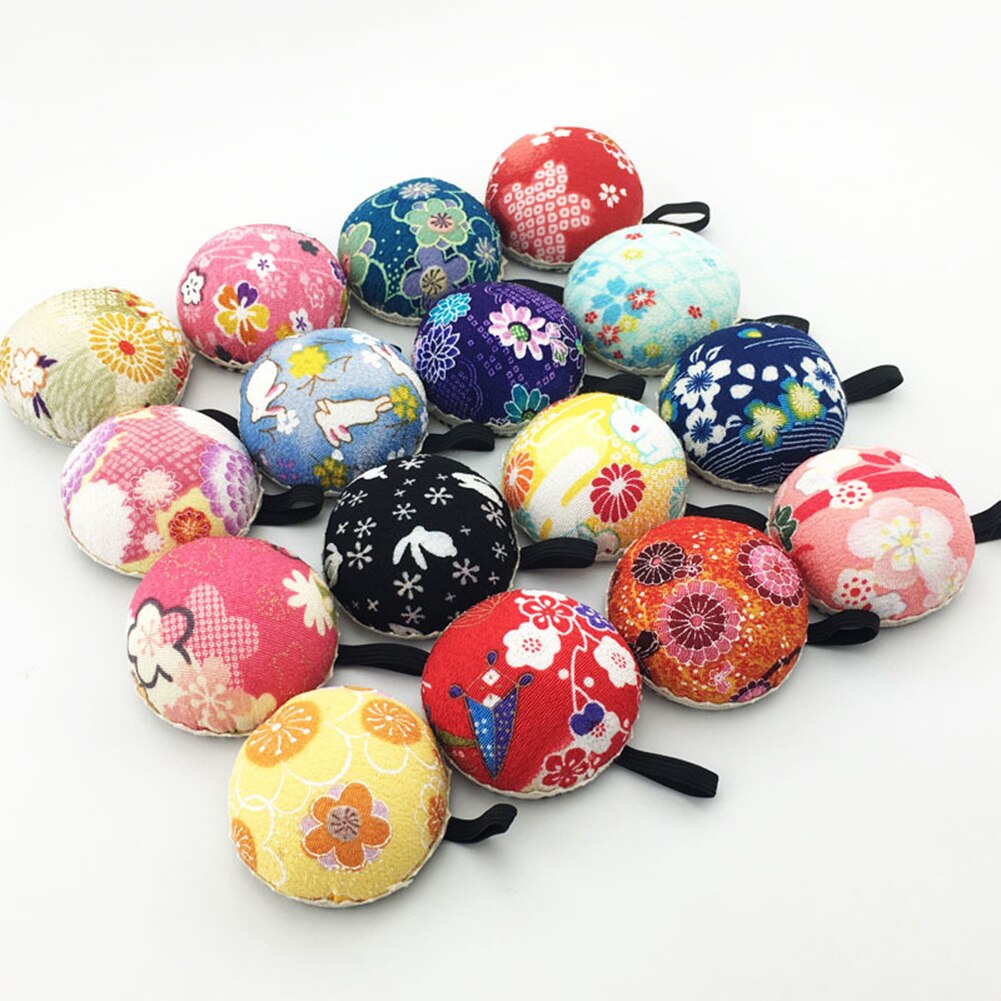 Needle pin cushion safety pin Round Cushion Holder with Elastic Wrist Strap DIY Sewing Kit alfileres para costura pin holder