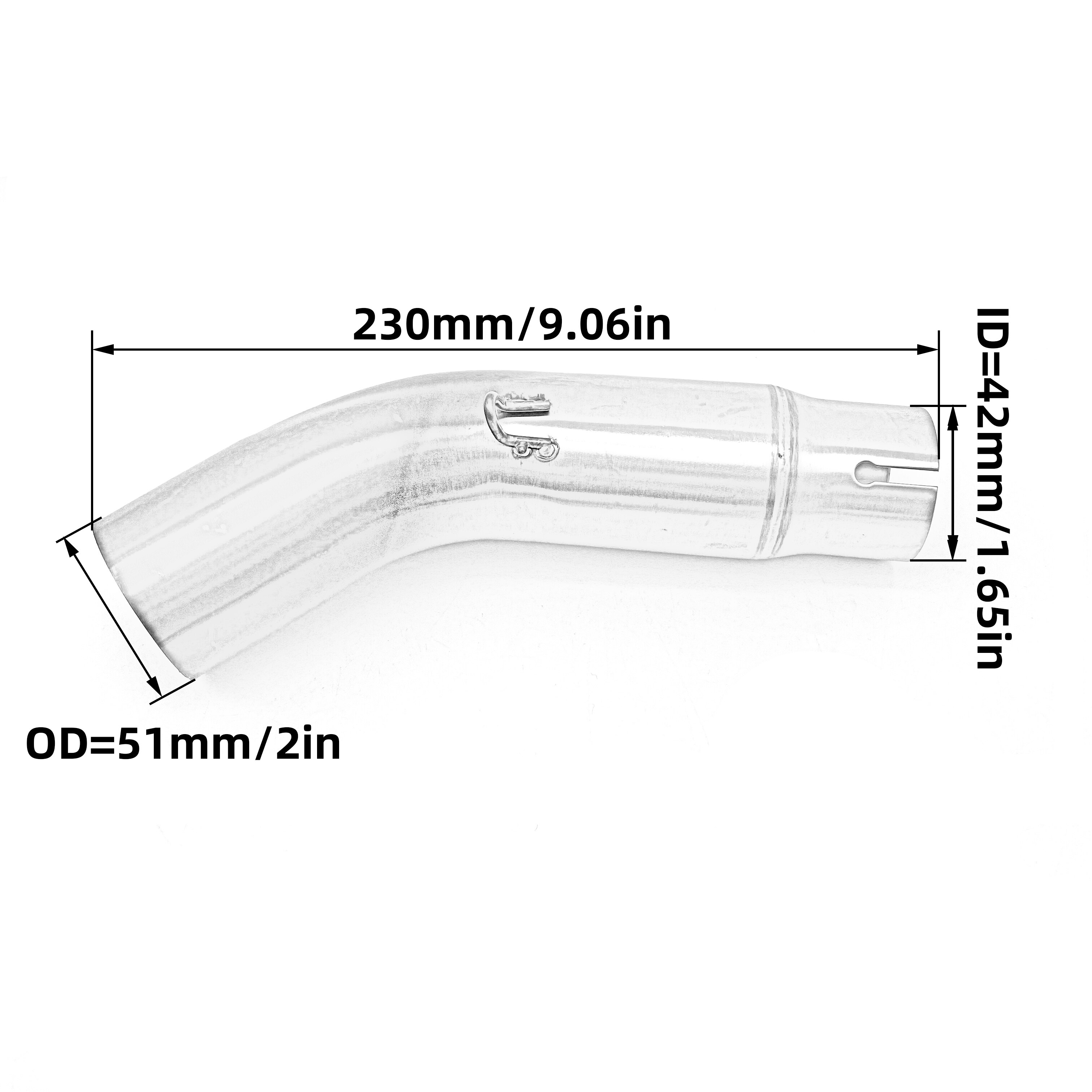 Realzion Motorfiets Slip-On Systeem Midden Link Pijp Uitlaat Sectie Sluit Voor Suzuki GSR750 Gsr 750