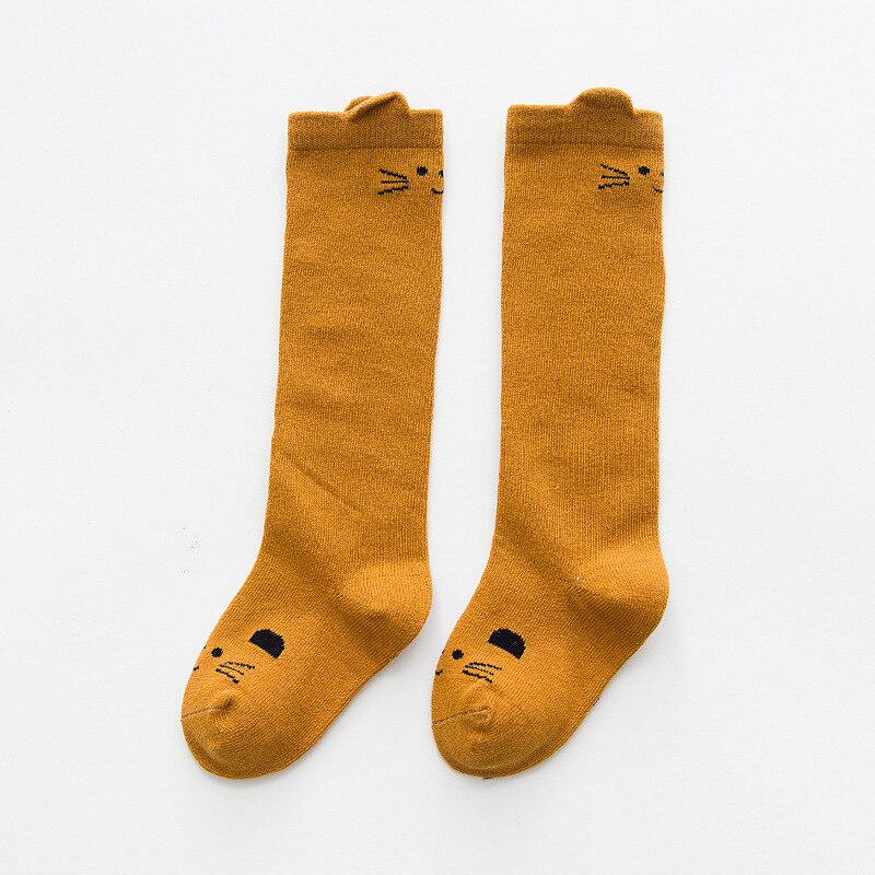 Baby sjove sokker strømper 0-3y år unisex sød bomuld knæ lang meias billige ting børn 3d print dyr ræv nyfødte piger drenge