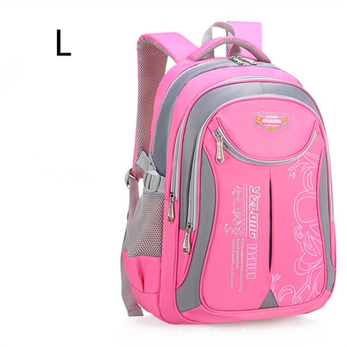Orthopedische Rugzak Primaire Schooltassen Voor Jongens Meisjes Kids Reizen Rugzakken Waterdicht Schooltas Boek Tas Mochila Infantil: L pink