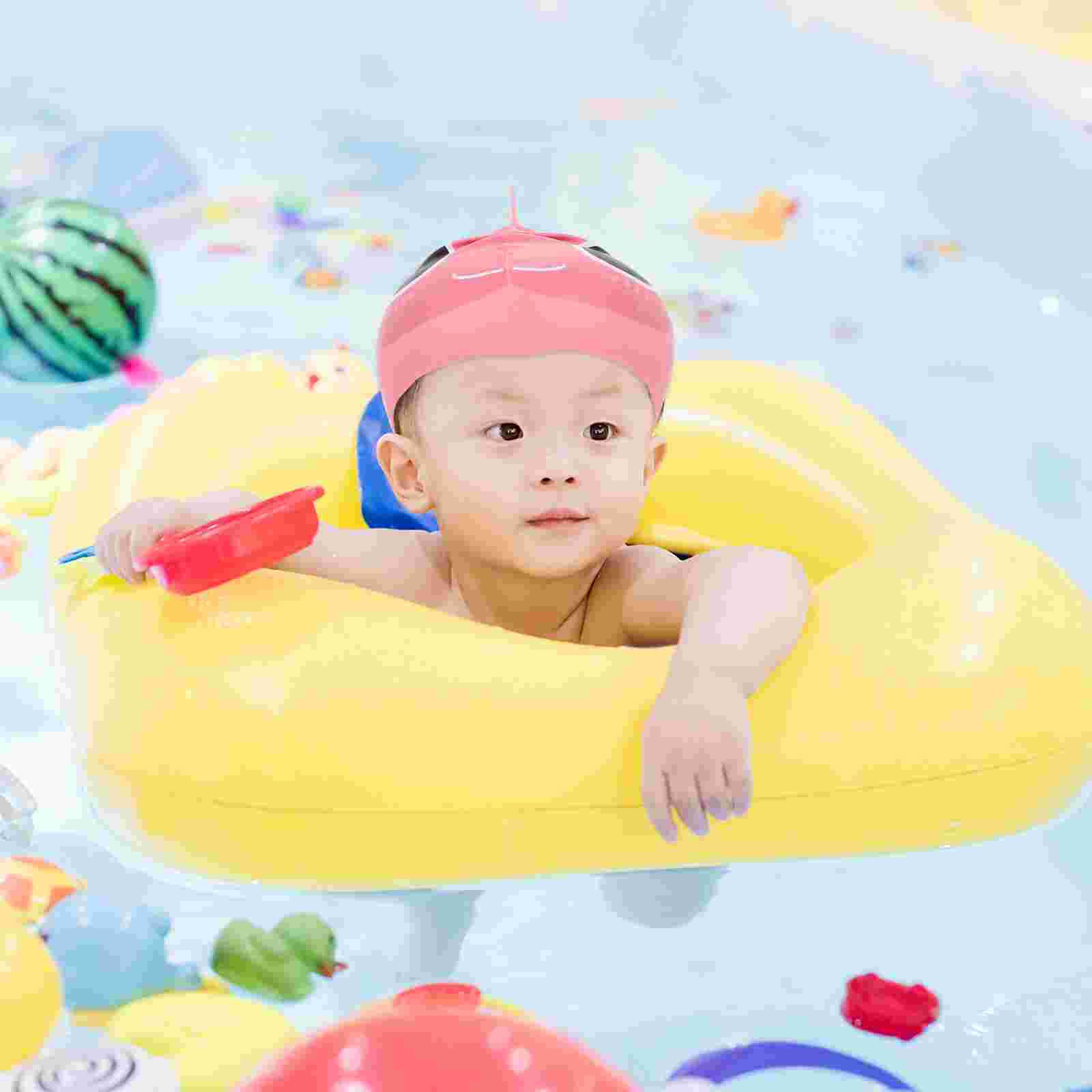 Children Silicone Swim Caps Outdoor Swim Caps Cartoon Baby Swim Hat Kids Swim Hat